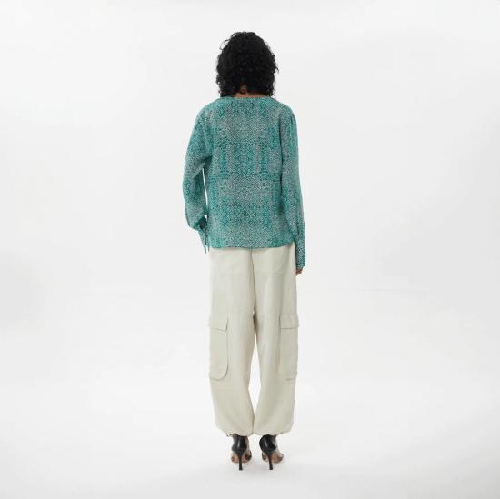  마리아 셰르 블라우스 몰데스 클레멘스 셔츠 에메랄드 시보리 - MARIA CHER