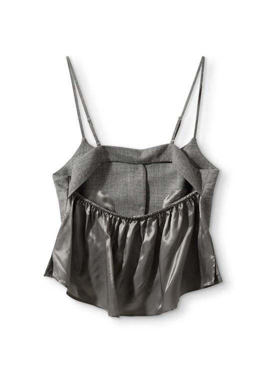  더 가먼트 블라우스 가먼트 파인 탑 그레이 멜란지 - THE GARMENT