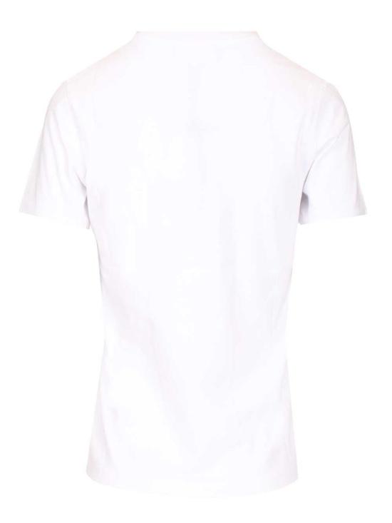  메종키츠네 반팔 티셔츠 메종 키츠네 여우 머리 자수 티셔츠 (화이트) - MAISON KITSUNE