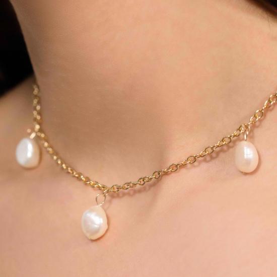  몬세라트 뉴욕 목걸이/팬던트 라스 트레스 페를라스 초커 골드 - MONTSERRAT NEW YORK