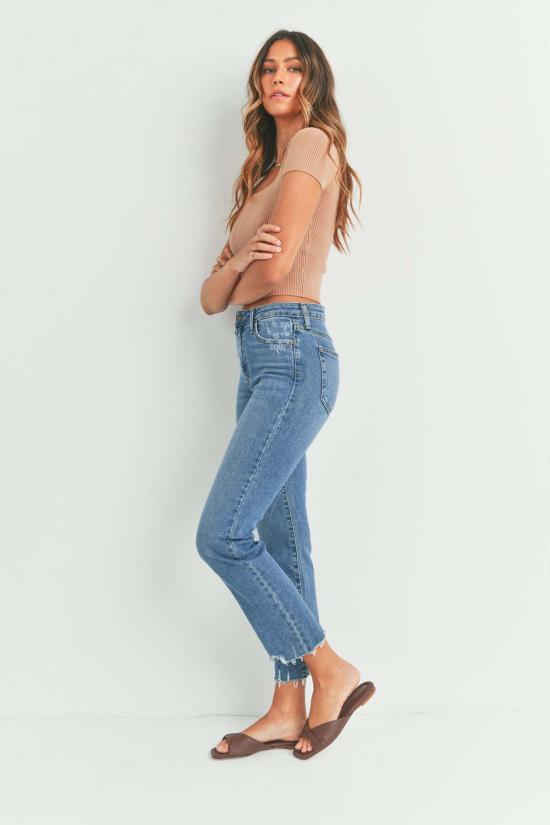  저스트 블랙 데님 데님 팬츠 빈티지 스트레이트 - JUST BLACK DENIM