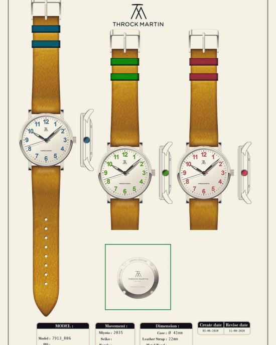  Throck Martin 손목시계 스록 마틴 레드 오른손 시계 - OTHER BRANDS