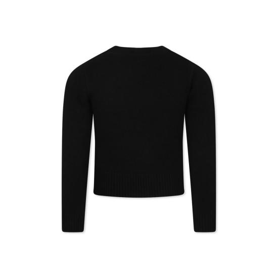  [키즈] 디젤 풀오버 키즈 크롭 스웨터 블랙 - DIESEL