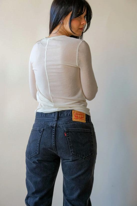  리바이스 데님 팬츠 505 블랙 진 - LEVI'S