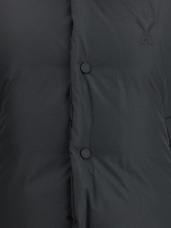  아미 봄버 자켓 Ami Alexandre Mattiussi Ami De Coeur 다운 재킷 블랙 - AMI