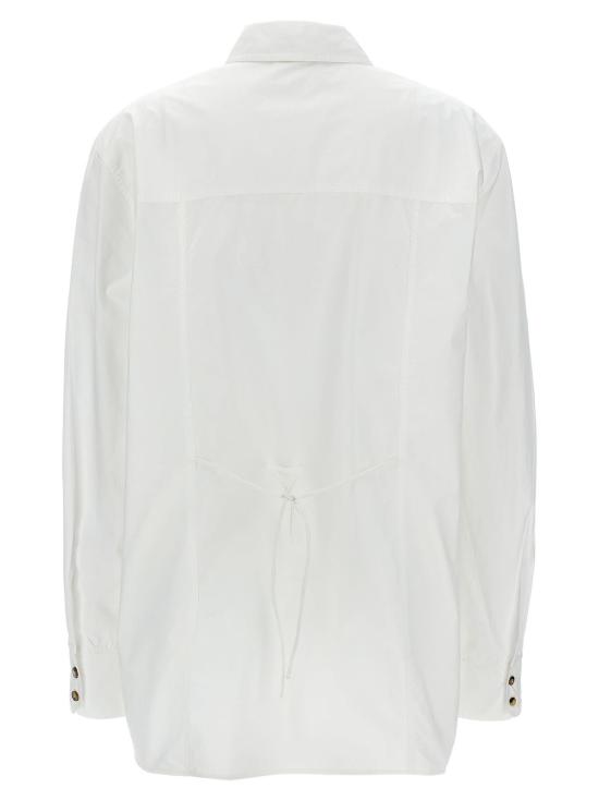  가니 셔츠 레이스업 셔츠 화이트 - GANNI
