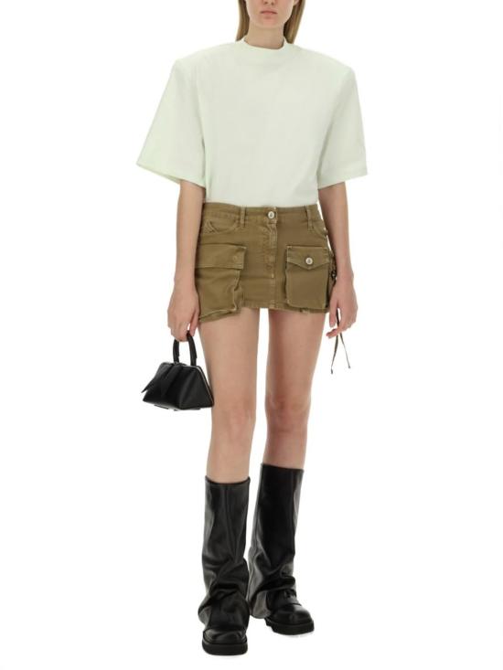  디 아티코 숏 스커트 아티코 미니 스커트 브라운 - THE ATTICO