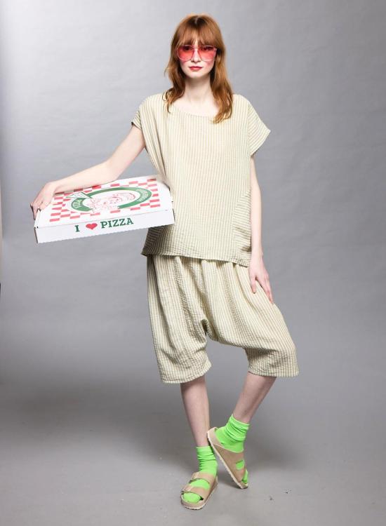  메그 블라우스 서클 포켓 탑