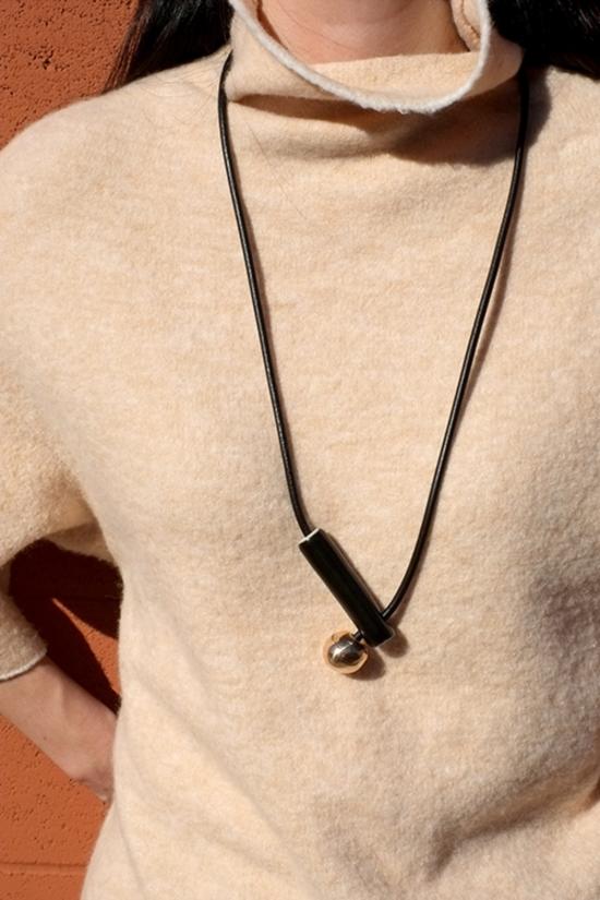  주주메이드 목걸이/팬던트 파이프 목걸이 블랙 - JUJUMADE
