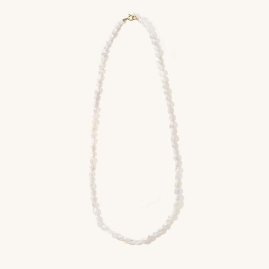  자하바 목걸이/팬던트 실버라이트 비즈 목걸이 (은색)