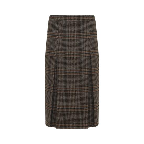  생로랑 미디 스커트 생 로랑 스커트 마론 베이지 루 - SAINT LAURENT