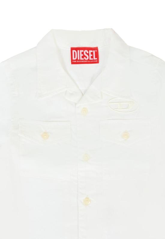  [키즈] 디젤 트레이닝 상의 어린이용  셔츠 (흰색) - DIESEL