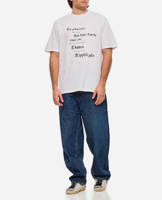  알렉산더 맥퀸 반팔 티셔츠 프린트 티셔츠 화이트 - ALEXANDER MCQUEEN