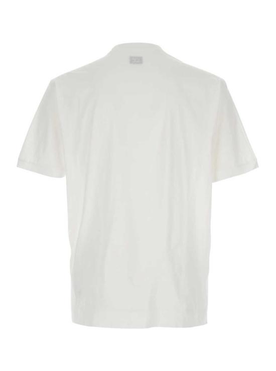  씨피 컴퍼니 반팔 티셔츠 C.P. 컴퍼니 로고 디테일 크루넥 티셔츠 (화이트) - C.P. COMPANY