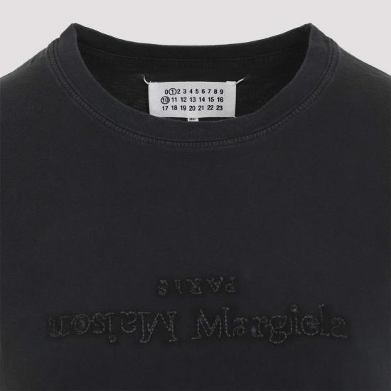  마르지엘라 반팔 티셔츠 메종  빈티지 블랙 코튼 티셔츠 - MAISON MARGIELA