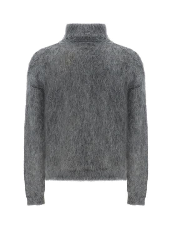  생로랑 터틀넥 스웨터 그레이 신 - SAINT LAURENT