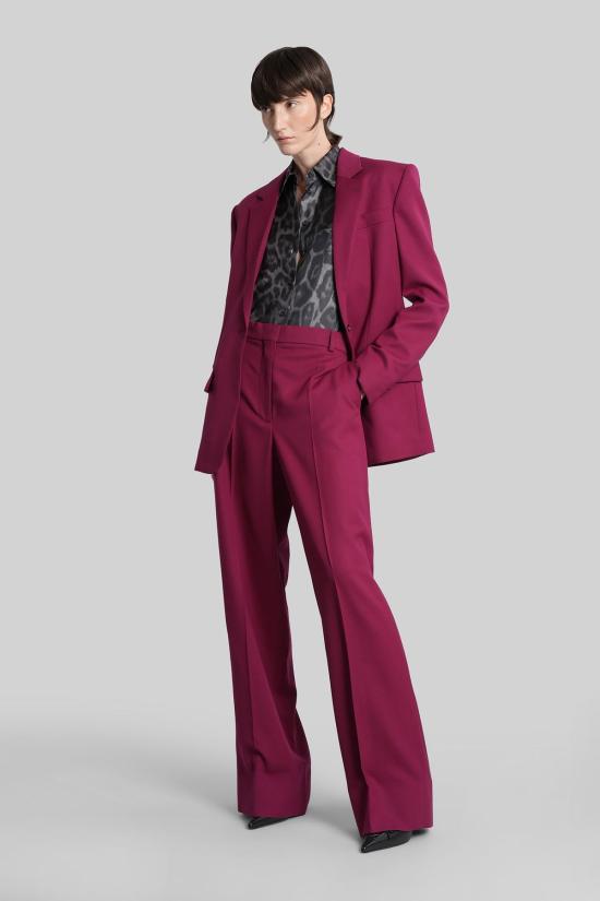  스텔라 맥카트니 스트레이트 팬츠 스텔라 매카트니  버건디 울 버건디 - STELLA MCCARTNEY