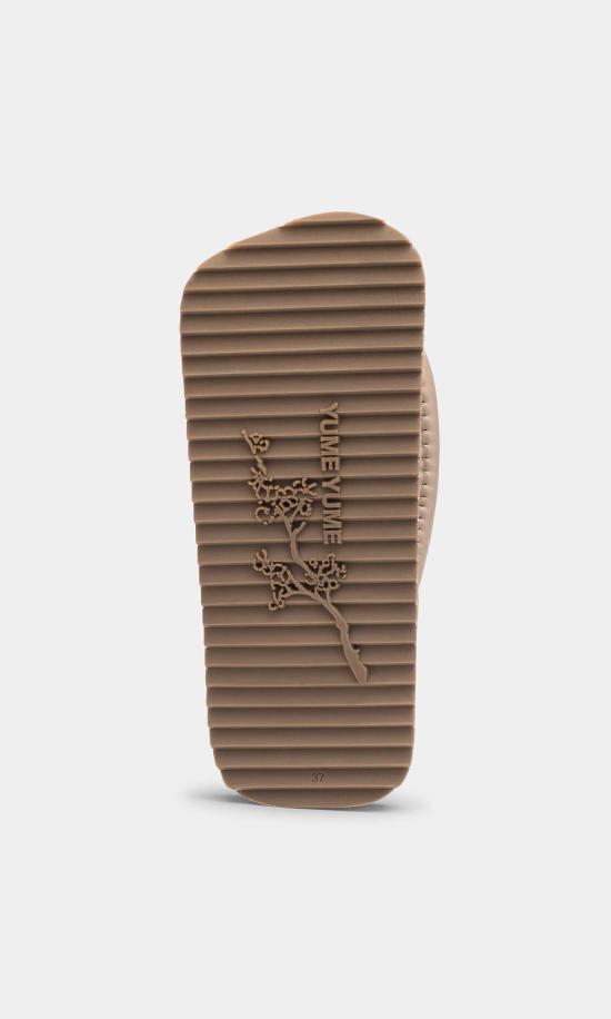  유메유메 뮬/슬리퍼 Yume Yume Suki 플립플랍 다크 베이지 - YUME YUME