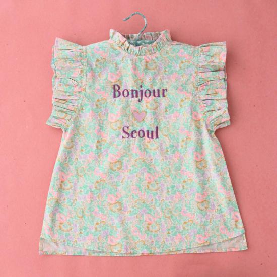  [키즈] 봉주르 블라우스 키즈   (플라운스 장식, 가든 파스텔 색상)