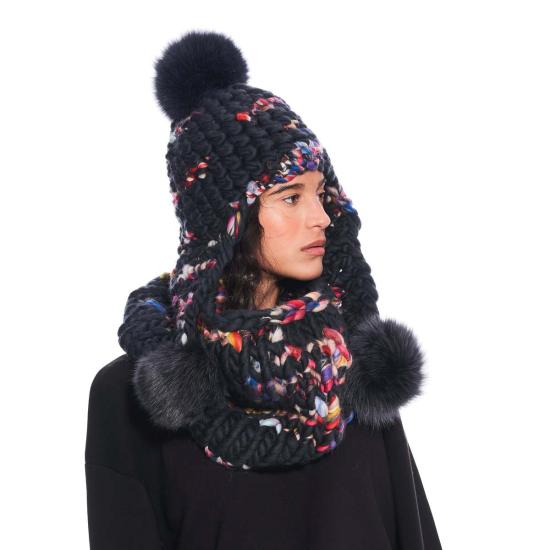  미샤램퍼트 머플러/스카프 미샤 램퍼트 라지 스누드 스카프 다크 트웜블리 - MISCHA LAMPERT