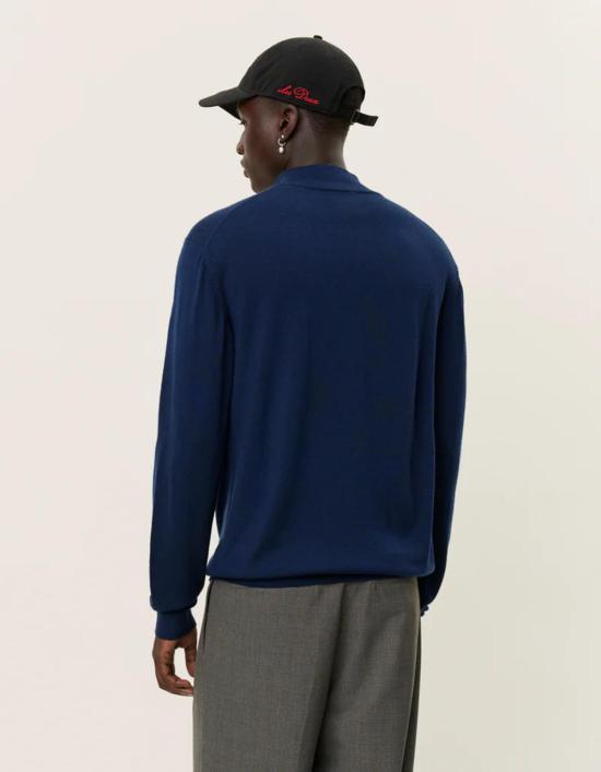  레듀 스웨터 Les Deux Greyson 하프 지퍼 메리노  네이비 - LES DEUX