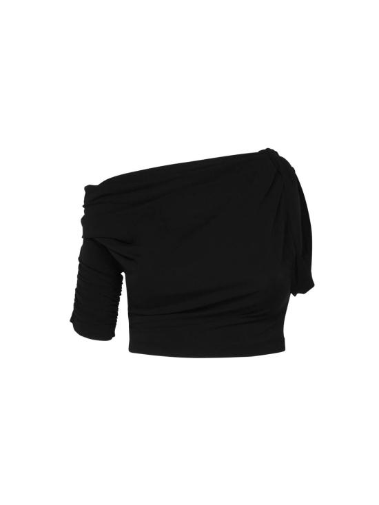  자크뮈스 반팔 티셔츠 Jacquemus Drapeado  블랙