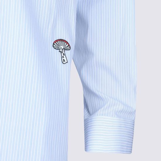  보테가베네타 긴팔 셔츠 보테가 베네타 코튼 셔츠 블루 - BOTTEGA VENETA