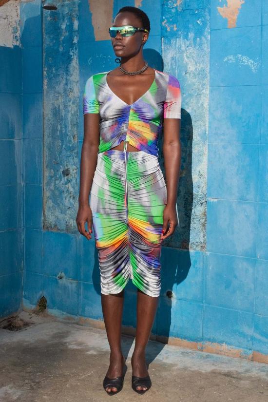  언타이틀드 인 모션 미디 스커트 제목 없음 모션 포시아 스커트 에우독시아 - UNTITLED IN MOTION