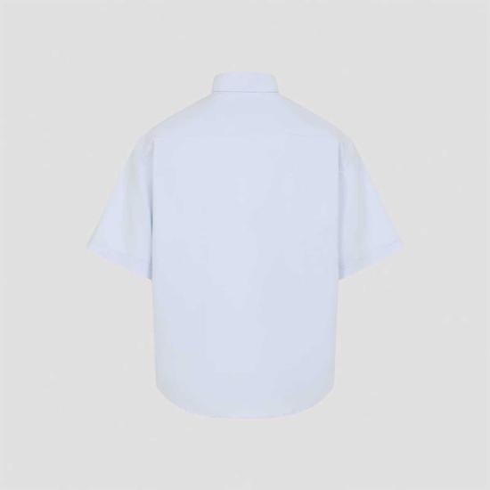 아미 반팔 셔츠 Ami Alexandre Mattiussi 박시 반소매 셔츠 Bleu Ciel - AMI