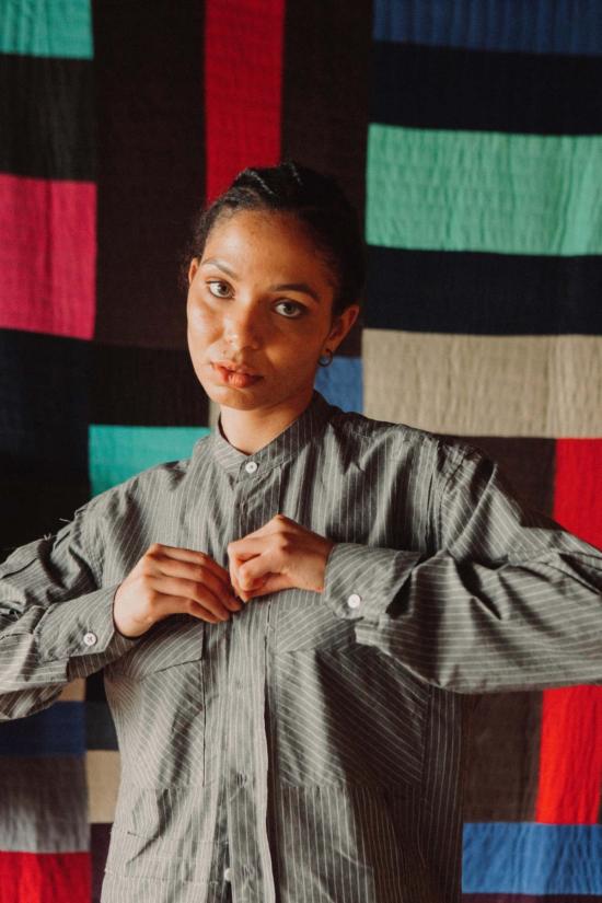  Guillermo Bravo 셔츠 기예르모 브라보 밴디드 칼라 셔츠 - GUILLERMO BRAVO