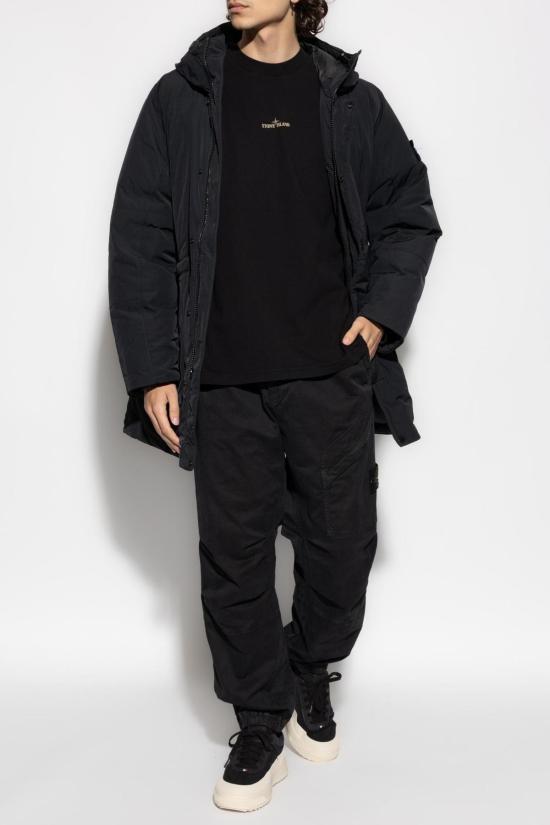  스톤 아일랜드 패딩 마이크로 트윌 다운 재킷 블랙 - STONE ISLAND