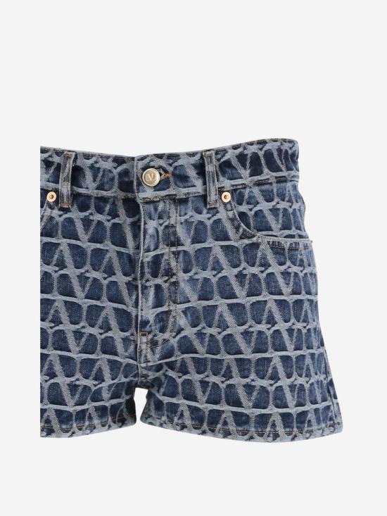  발렌티노 가라바니 데님 숏팬츠 발렌티노 아이코노그래프 데님 토일 쇼츠 데님 - VALENTINO GARAVANI