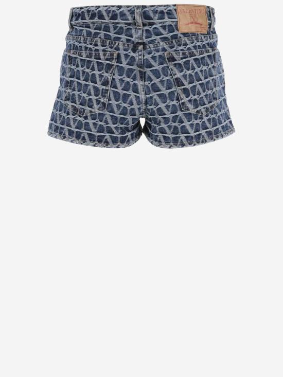  발렌티노 가라바니 데님 숏팬츠 발렌티노 아이코노그래프 데님 토일 쇼츠 데님 - VALENTINO GARAVANI