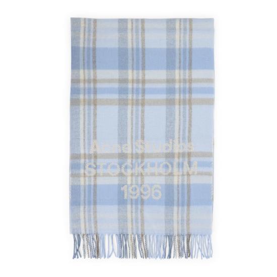  아크네 스튜디오 머플러/스카프 Fn Ux Scar000444 스카프 딤 아쿠아 블루 베이지 - ACNE STUDIOS