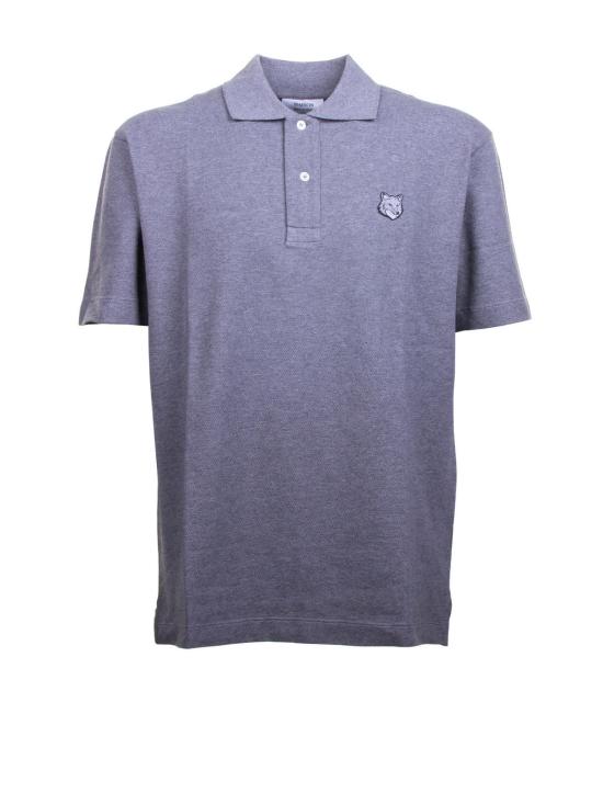  메종키츠네 폴로 티셔츠 메종 키츠네 티셔츠 및 폴로 셔츠, 미디엄 사이즈, 그레이 멜란지
