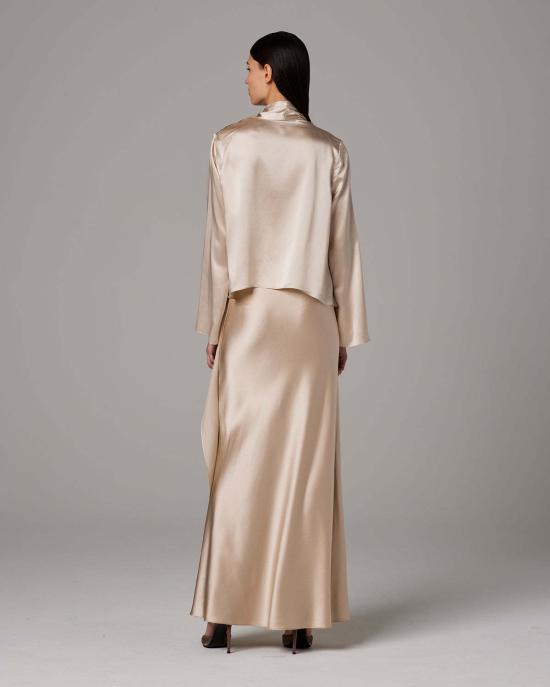  보즈 블라우스 Voz 실크 페더라이트 랩  골드 - VOZ