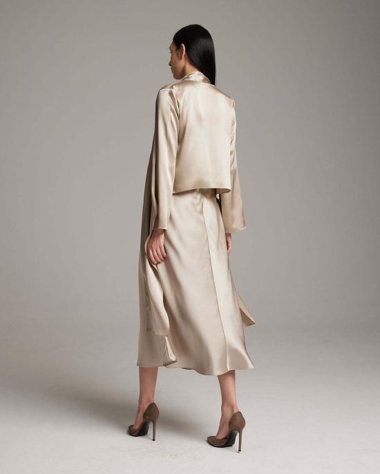  보즈 블라우스 Voz 실크 페더라이트 랩  골드 - VOZ