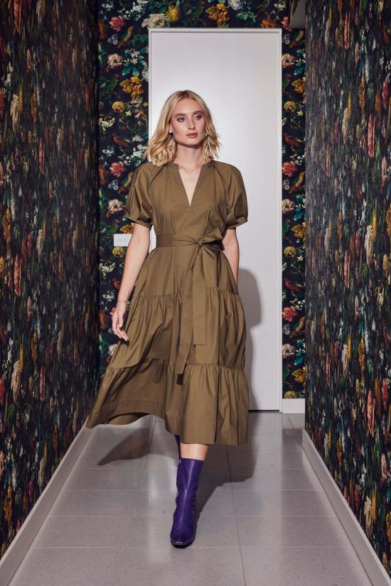  린제이 니콜라스 뉴욕 롱 원피스 린지 니콜라스 뉴욕 조안 맥시 드레스 카키 - LINDSAY NICHOLAS NEW YORK