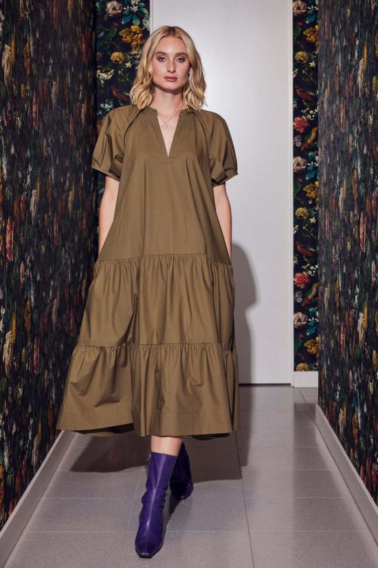  린제이 니콜라스 뉴욕 롱 원피스 린지 니콜라스 뉴욕 조안 맥시 드레스 카키 - LINDSAY NICHOLAS NEW YORK