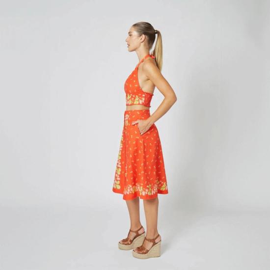  레이첼 안토노프 미디 스커트 탈리  보더 베리즈 - RACHEL ANTONOFF