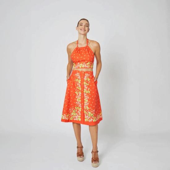  레이첼 안토노프 미디 스커트 탈리  보더 베리즈 - RACHEL ANTONOFF