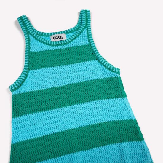 gigiknitwear.com 미디 원피스 지지 니트웨어 메쉬 코튼 탱크 드레스 - GIGI KNITWEAR