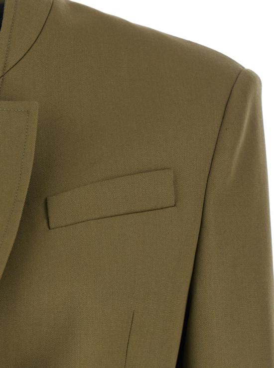  디 아티코 수트 자켓 아티코 비대칭 여밈 울 재킷 그린 - THE ATTICO