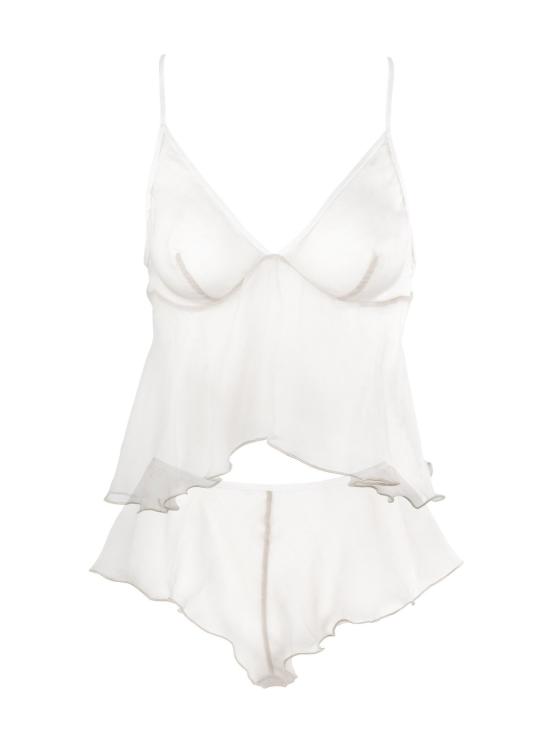  Lorette Lingerie 라운지 웨어 로레트 란제리 폴리 도브 실크 세트 그레이 - OTHER BRANDS