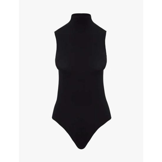  코만도 바디수트 티셔츠 발레 모크넥 민소매 보디수트 블랙 - COMMANDO