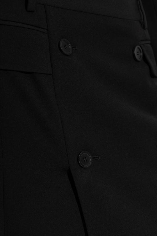  발렌시아가 롱 스커트 장식 단추  블랙 - BALENCIAGA