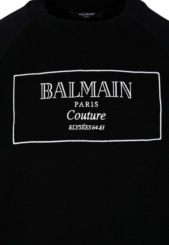  [키즈] 발망 풀오버 키즈 스웨트셔츠 블랙 - BALMAIN