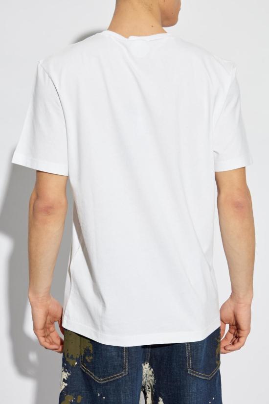  디스퀘어드2 반팔 티셔츠 Dsquared2 로고 티셔츠 화이트 - DSQUARED2