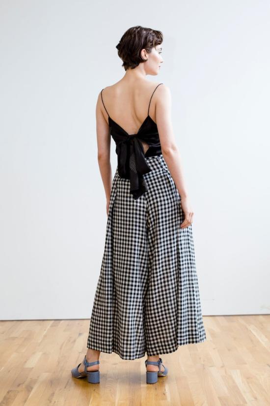  RUJUTA SHETH 스트레이트 팬츠 루주타 셰스 프리다 팬츠 블랙 & 화이트 체스 - OTHER BRANDS