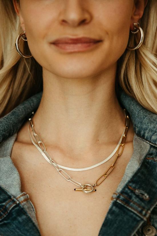  시에라 윈터 주얼리 목걸이/팬던트 제미니 목걸이 스털링 실버/골드 베르메일